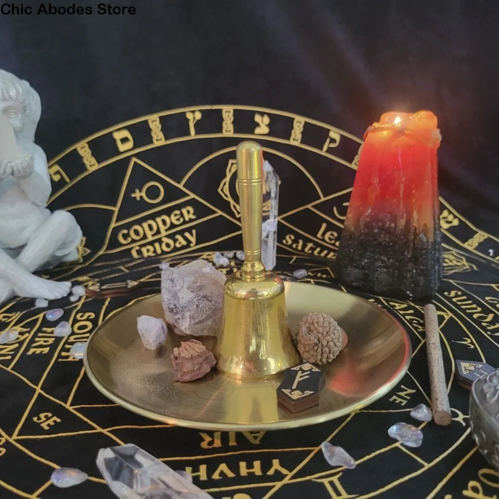 Pentagram Altar Plate 14cm Stainless Steel Ritual Bowl Altar Ritual Plate Babs