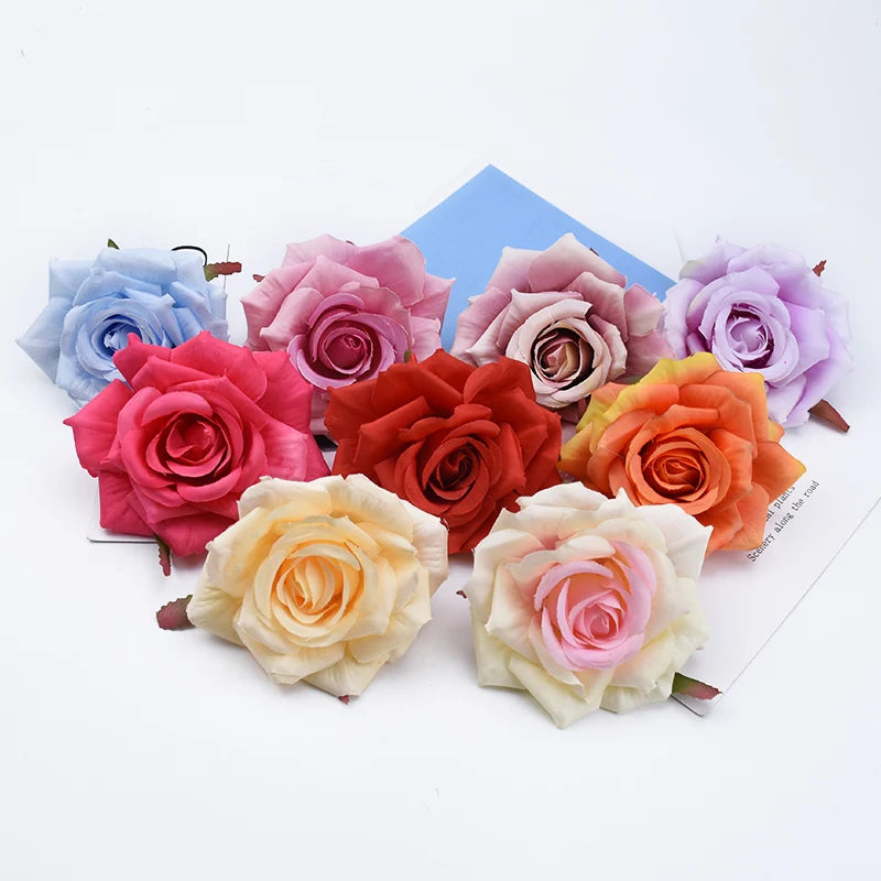 Silk Rose Artificial Flowers 5/10 Pcs – Wedding & Home Décor Artificial Silk Flowers Babs