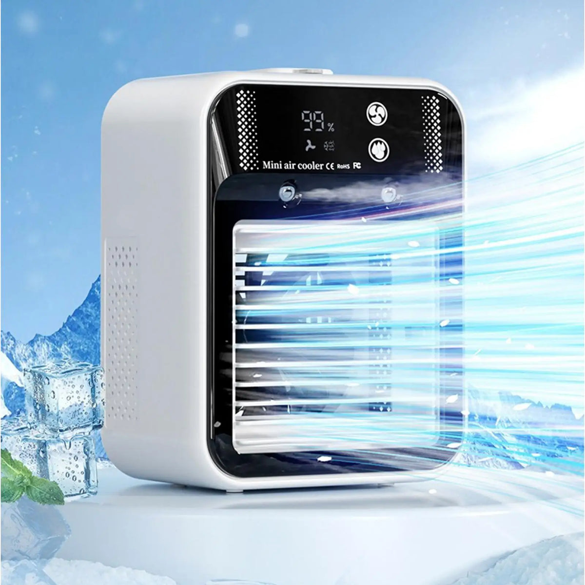 Portable Mini Air Conditioner – Nano Mist LCD Rechargeable Personal Air Cooler Babs