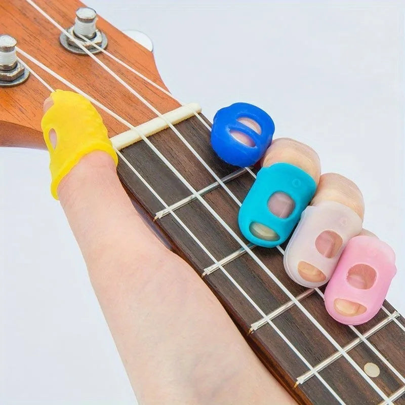 5-Pack Silicone Finger Thimbles – Breathable Guitar Finger Covers Guitar Finger Covers Babs