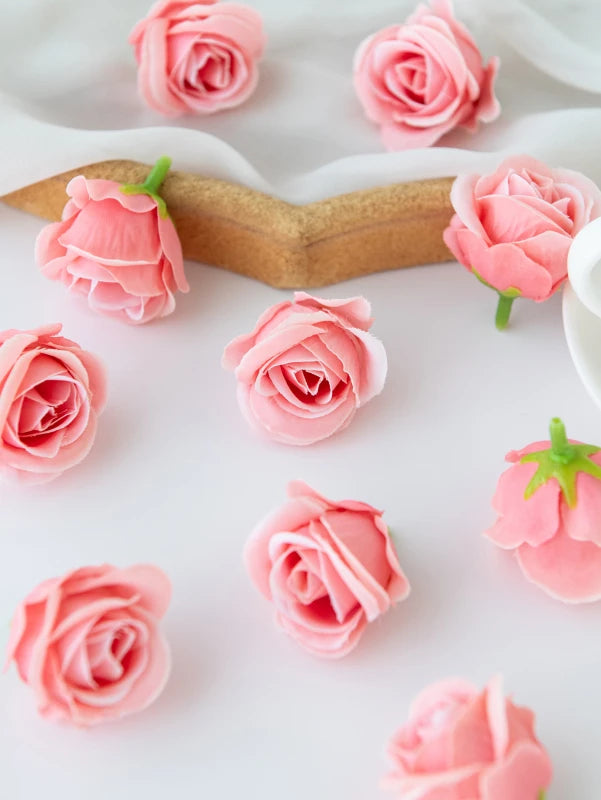 Silk Rose Heads 5/10Pcs – Wedding & Home Décor DIY Flowers Artificial Silk Flowers Babs color 3 10 pcs