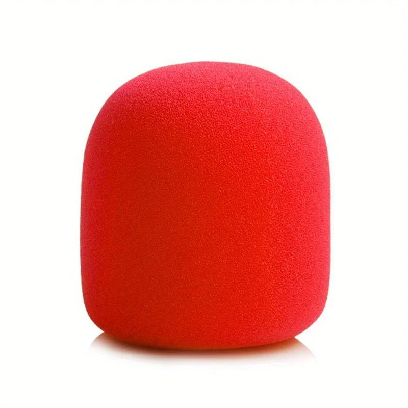 10-Pack Colorful Microphone Foam Windscreen Ball Type Covers Microphone Windscreen Babs Red