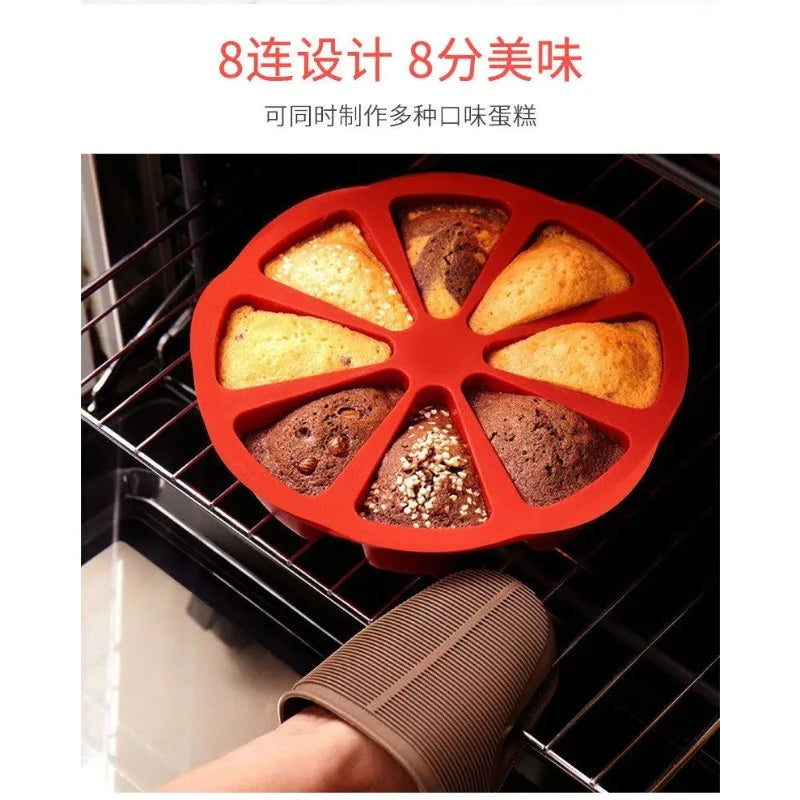 8-Hole Orange Shaped Silicone Cake & Pizza Baking Mold Silicone Baking Mold Babs