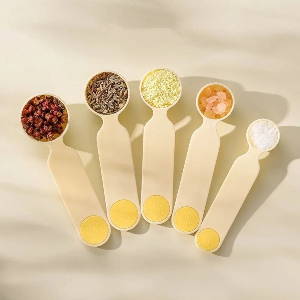 5-Piece Stacking Measuring Spoon Set – Plastic Baking Kitchen Measuring Spoon Set Babs