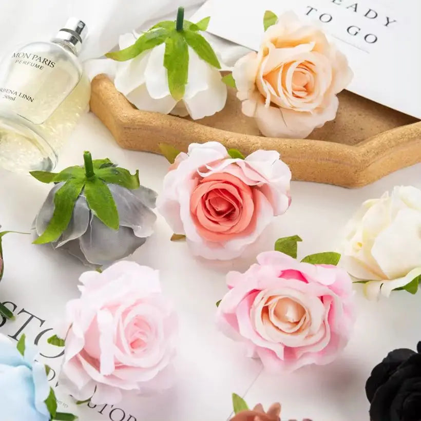 Silk Rose Artificial Flowers 10/20pcs – Wedding & Home Décor Artificial Silk Flowers Babs