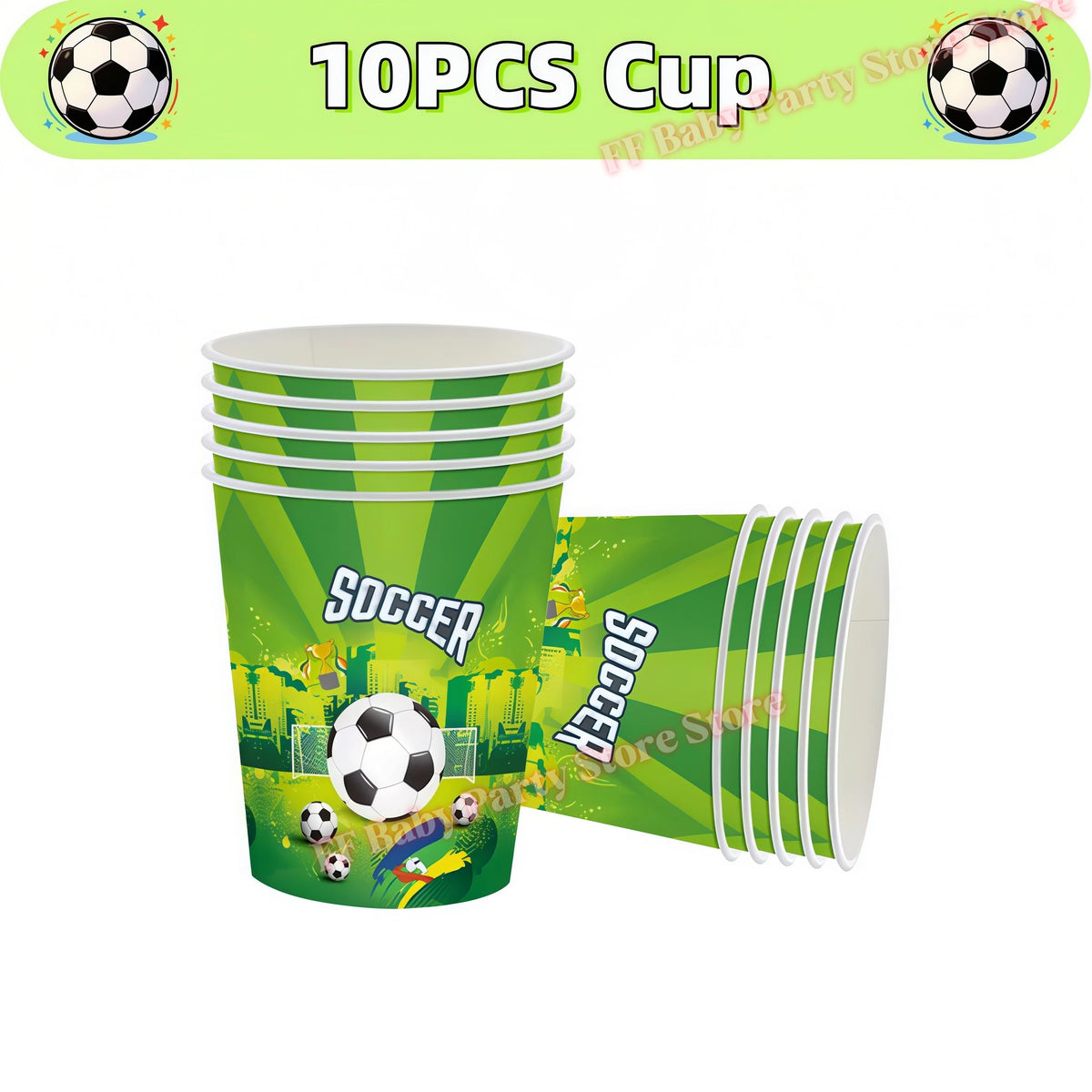 Soccer Football Birthday Party Decorations – Balloons, Plates & Cups