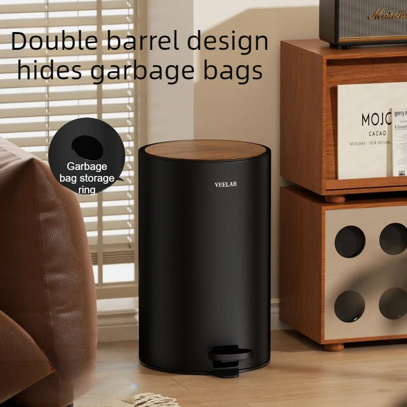 Large Metal Pedal Trash Can with Lid – 8L & 15L Luxury Bin Pedal Trash Can Babs