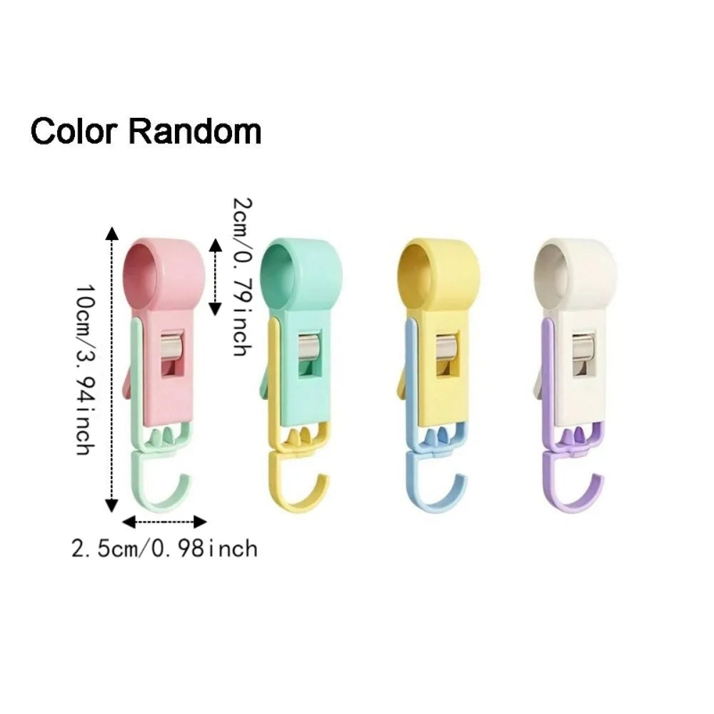 4-Pack Wall Mounted Tube Clamp Clip Hooks – Space Saver Wall Clip Hooks Babs