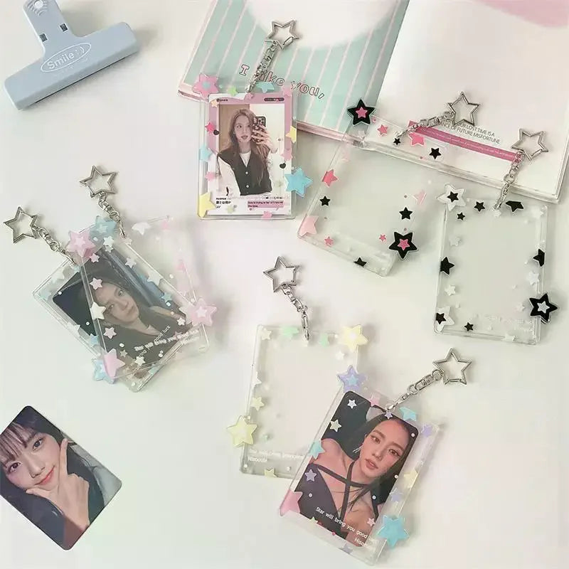 3" Colorful Star Photocard Holder Pendant | Card Organizer Photocard Holder Pendant Babs