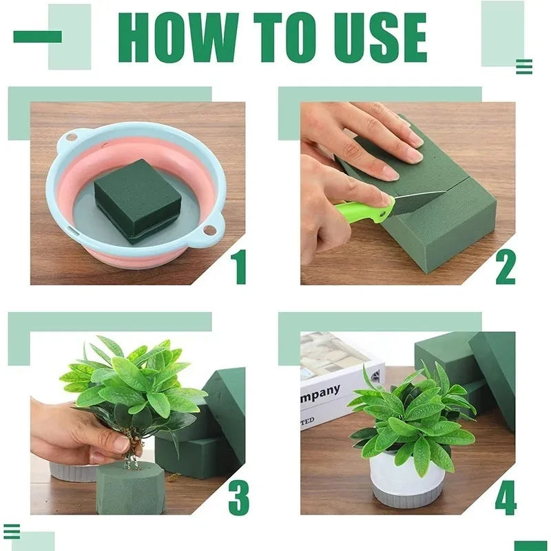 Green Floral Foam Brick – Wedding, DIY & Holiday Flower Décor Floral Foam Brick Babs