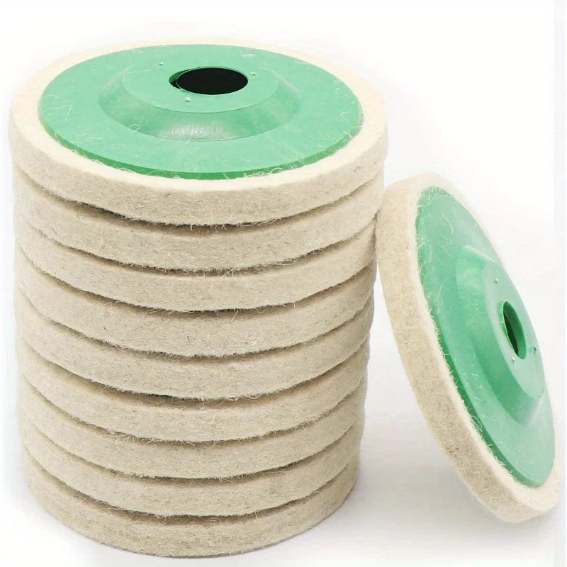 6-Piece Wool Felt Polishing Buffing Wheel Set for Rotary Tools Buffing Wheel Set Babs