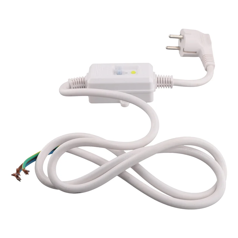 RCD Circuit Breaker Plug with Cable – EU Plug, 16A Protection RCD Safety Adapter Babs