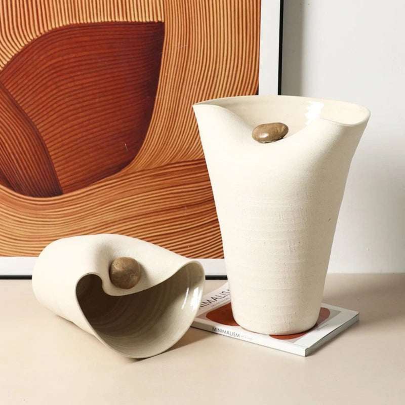 Nordic Ceramic Vase | Modern Living Room & Entryway Décor Decorative Ceramic Vase Babs