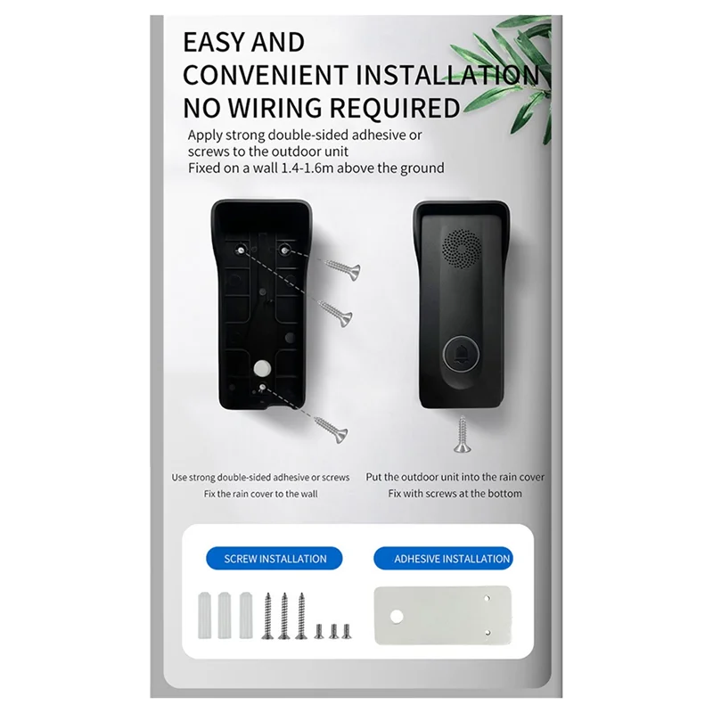 800M Wireless Intercom Doorbell | Two-Way Voice & Remote Unlock Wireless Intercom Doorbell Babs