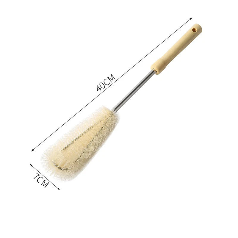 Wooden Long Handle Bottle Cleaning Brush – Eco-Friendly Bottle Cleaning Brush Babs 1pcs-L