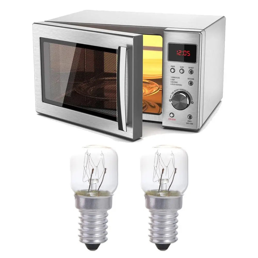 2-Pack E14 15W Clear Glass Oven & Appliance Bulbs Appliance Light Bulb Babs