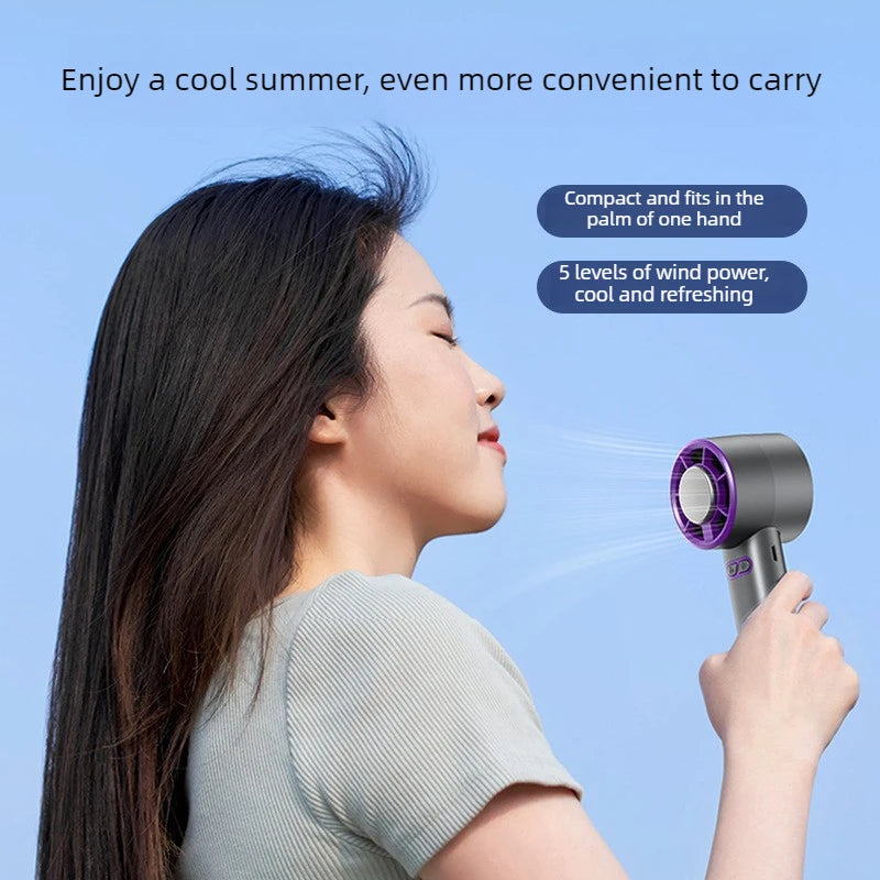 USB Handheld Mini Cooling Fan – 5 Speed Foldable Type-C Handheld Cooling Fan Babs
