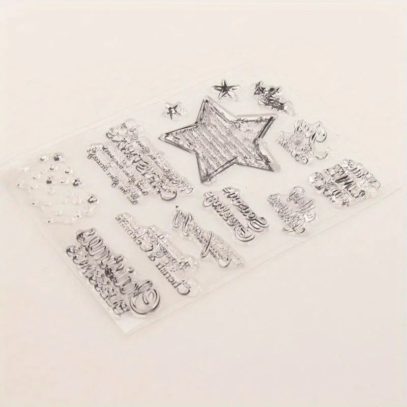 Christmas Star Clear Stamp – DIY Cards, Embossing & Scrapbook Clear Craft Stamp Babs
