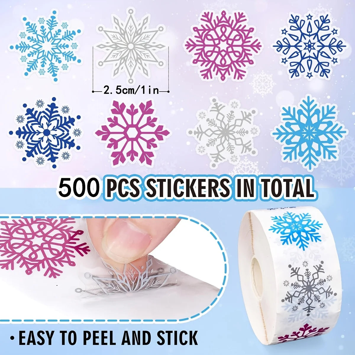 Transparent Alien Christmas Snowflake Stickers | DIY Party Decor Decorative Stickers Babs