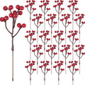 Artificial Holly Berry Branches | Christmas & Wedding Décor 10–20 Pcs Artificial Holly Branches Babs Red 20pcs