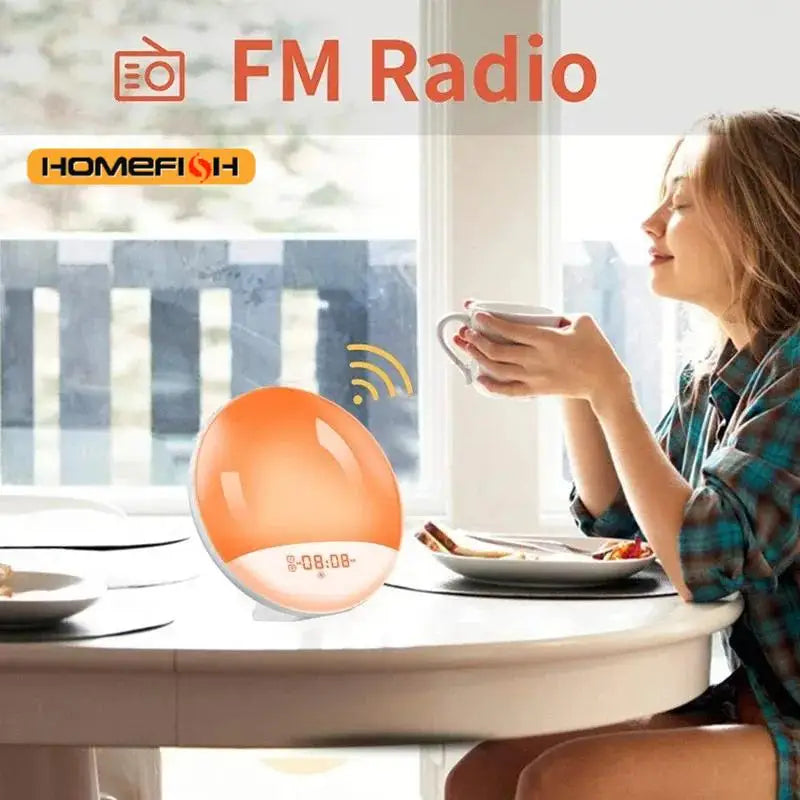 Sunrise Alarm Clock – FM Radio, Nature Sounds & Color Night Light Sunrise Alarm Clock Babs