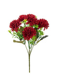 Silk Ball Chrysanthemum Artificial Flowers – Wedding & Home Décor Artificial Silk Flowers Babs Red 1 pc