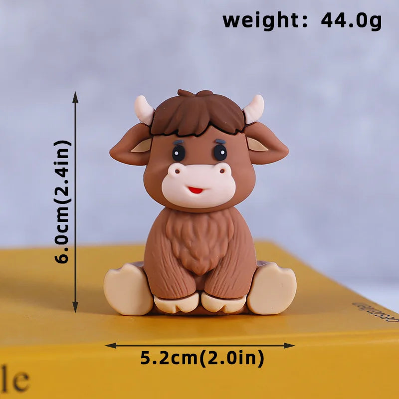 Farm Animal Cake Toppers – Lambs, Ponies, Piglets & More Cake Topper Set Babs Light Grey