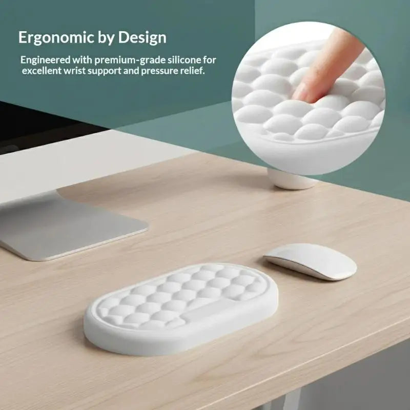 Ergonomic Silicone Wrist & Elbow Rest Pad for Desk | HUXUAN Wrist Rest Pad Babs