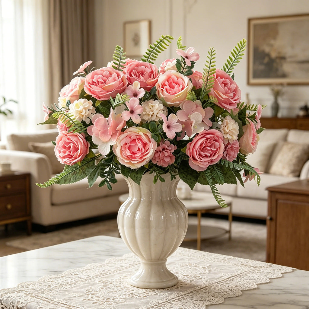 Artificial Silk Peony Bouquet – Wedding & Home Décor Flower Artificial Flower Bouquet Babs