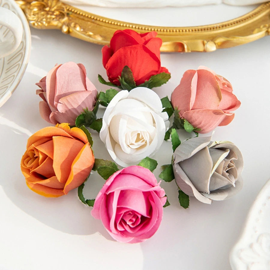 30/60pcs Silk Rose Heads for Wedding, Party & Home Décor DIY Artificial Silk Flowers Babs