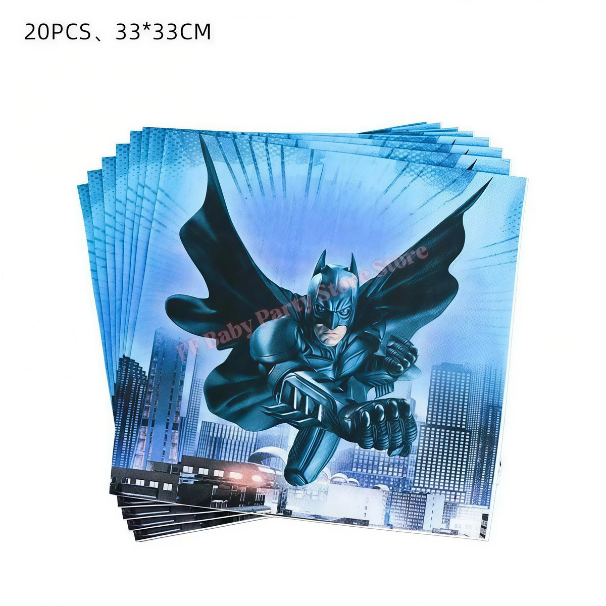 Bat Superhero Birthday Party Kit – Tableware, Balloons & Decor Party Decoration Kit Babs 20pcs Napkins