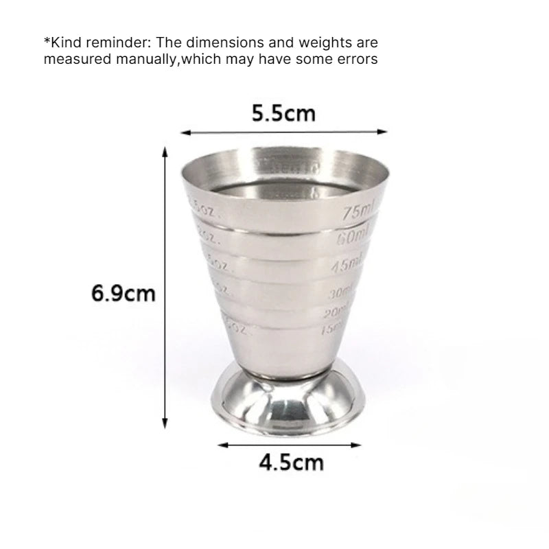 304 Stainless Steel Bar Jigger 75ml – Cocktail Measuring Cup Bar Jigger Babs