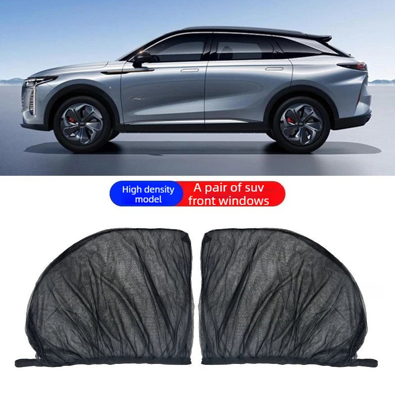 Car Window Mesh Sunshade & Mosquito Net – 2/4pcs Universal Car Window Sun Shade Babs B-front 2pcs