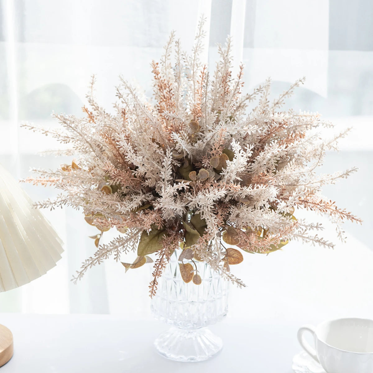 Artificial Lavender Wheat Fake Flower Bouquet – Home & Wedding Artificial Flower Bouquet Babs