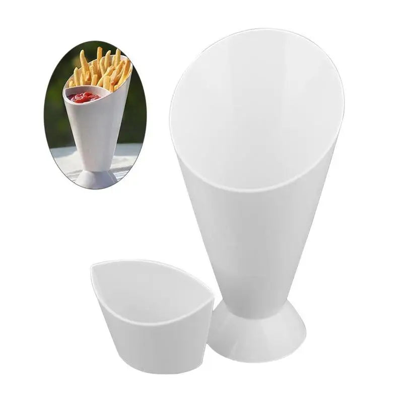 Snack Cone Stand & Dip Holder for Chips, Fries & Finger Food Snack Serving Stand Babs