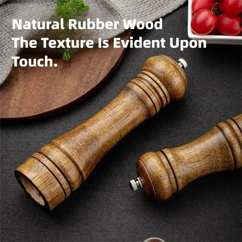 Solid Wood Salt & Pepper Grinder | Adjustable Ceramic Core Salt & Pepper Mill Babs