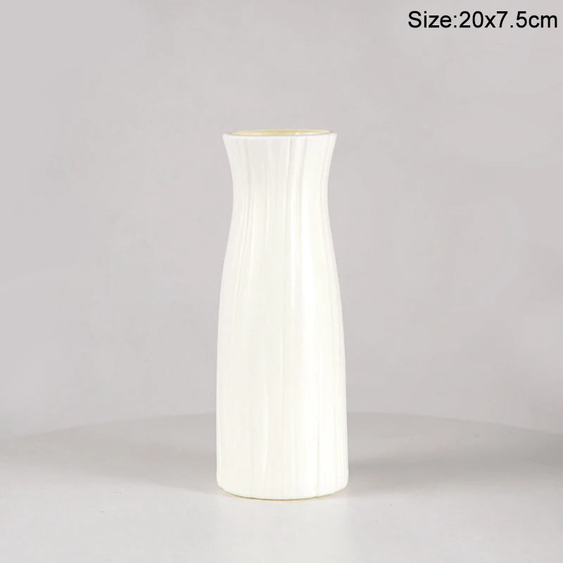 Modern Nordic Plastic Flower Vase – Tabletop Bouquet Pot Decorative Flower Vase Babs Style3