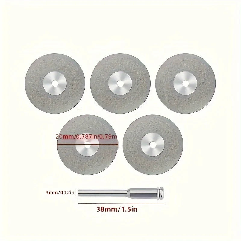 12pcs Mini Diamond Cutting Discs – Rotary Grinding Saw Blades Cutting Disc Set Babs