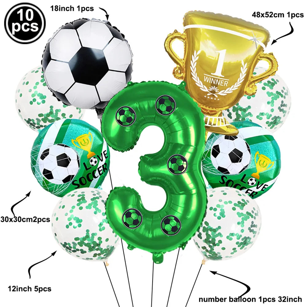 Soccer Party Balloon Kit – Football Birthday Decoration Set
