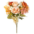 Silk Rose & Peony Artificial Bouquet – Wedding & Home Décor Artificial Flower Bouquet Babs color 6 1pc