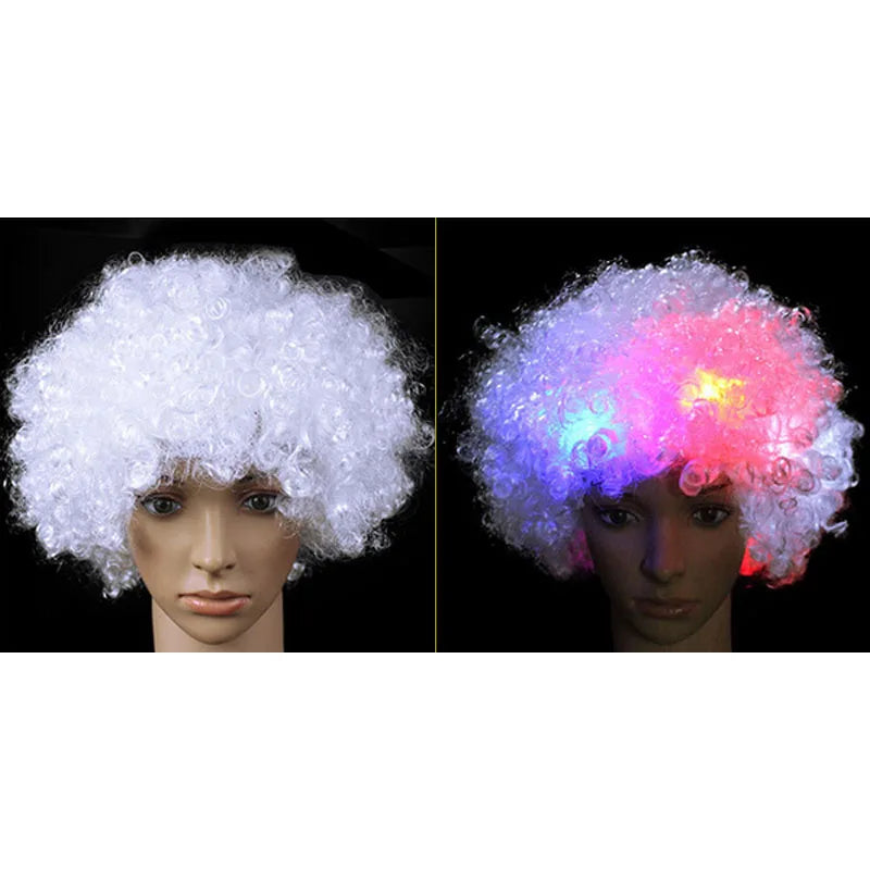 LED Light-Up Clown Headband Flashing Glow Party Accessory LED Party Headband Babs WHITE