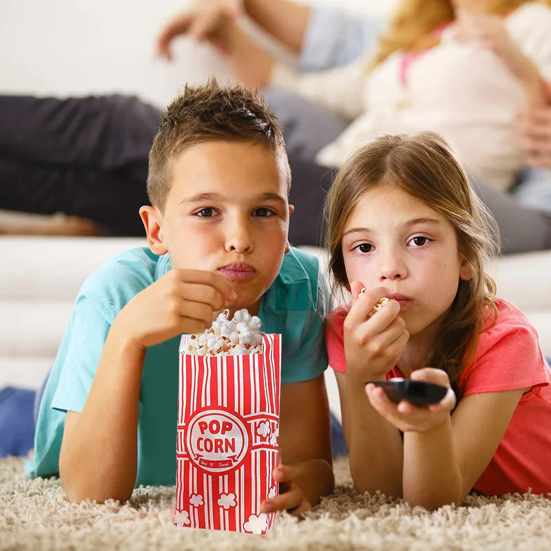 25Pcs Paper Popcorn Bags – Party Snack Treat Containers Party Treat Bags Babs
