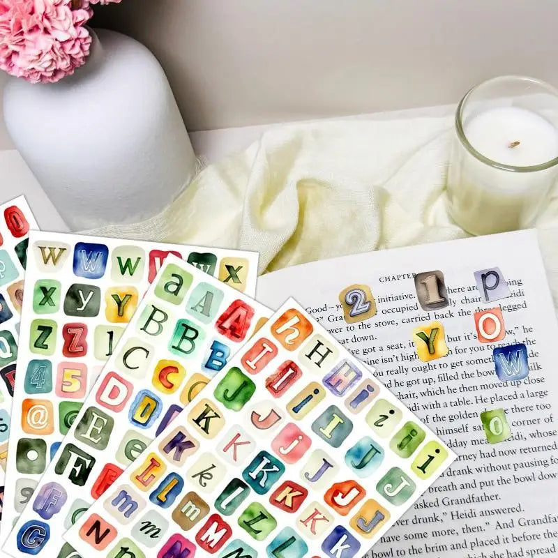 Vintage Retro Alphabet Letter Stickers for Scrapbooking & DIY DIY Craft Stickers Babs H