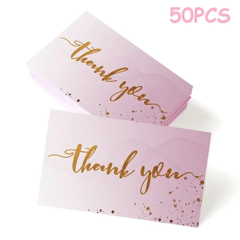 50 Thank You Cards – Small Business, Wedding & Gift Notes Thank You Cards Babs
