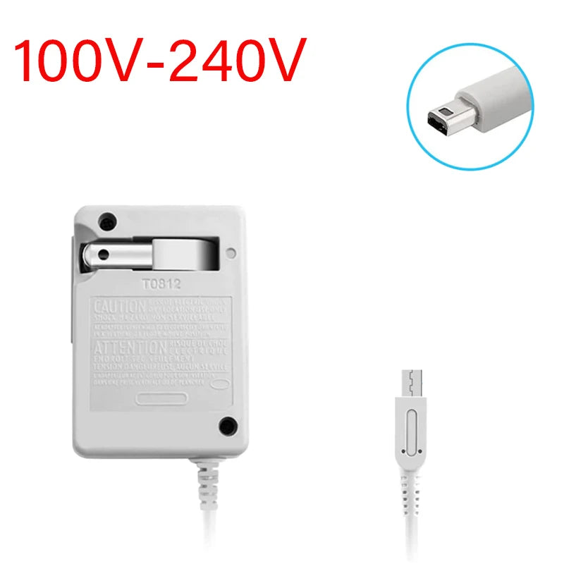 Nintendo 3DS 2DS DSi AC Adapter Wall Charger – US & EU Plug AC Power Adapter Babs