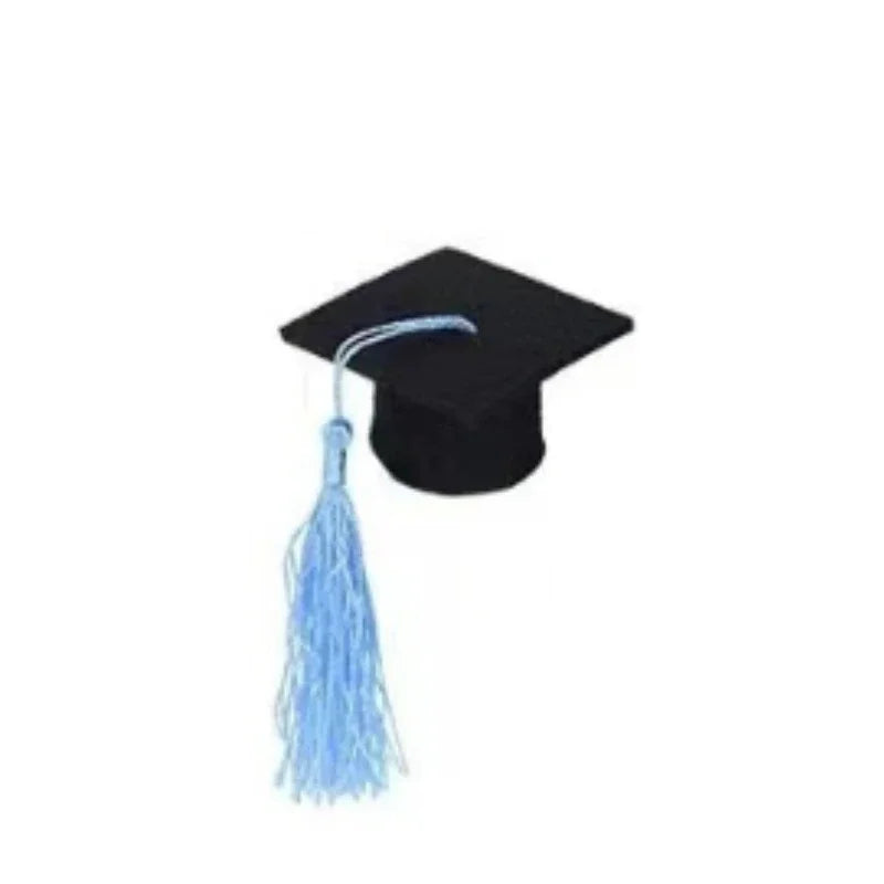 10PCS Mini Felt Graduation Cap Tassels – Party Bottle Decor Party Decoration Set Babs Blue10pcs