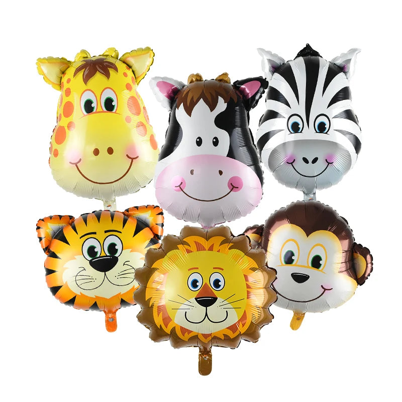 Jungle Safari Party Balloons – Green Latex & Foil Palm Leaf Set Party Balloon Set Babs