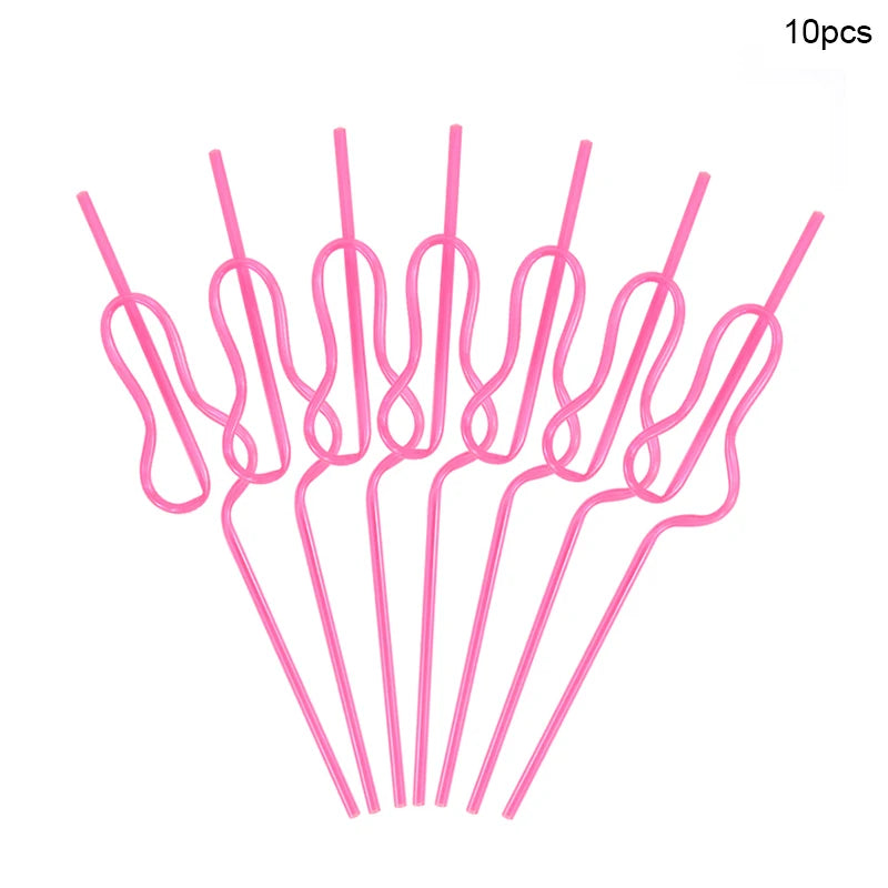 Bachelorette Party Straws – Bridal Shower & Hen Night Favors Party Novelty Straws Babs 10Pcs Pink