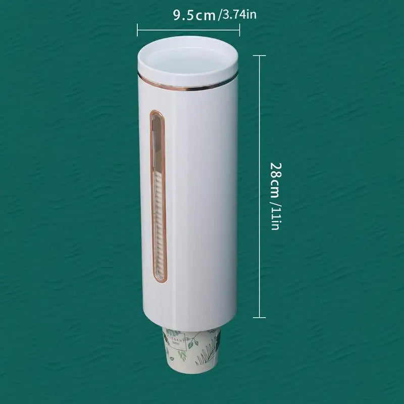 Wall-Mounted Paper Cup Dispenser – Dust-Proof Pull-Type Holder Cup Dispenser Babs