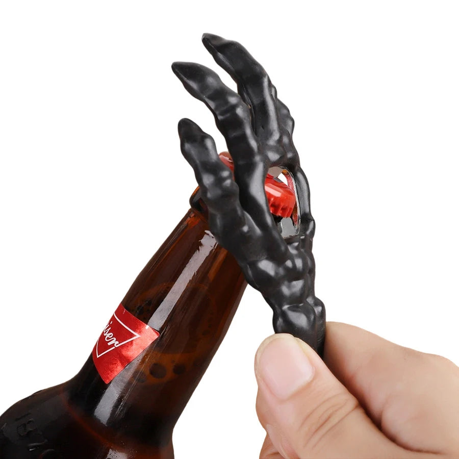 Skeleton Hand Bottle Opener – Black Metal Halloween Bar Tool Novelty Bottle Opener Babs